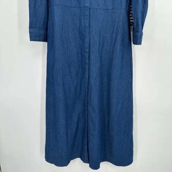 Tuckernuck Blue Denim Royal Maxi Shirt Dress size M Medium NWT - Picture 3 of 10